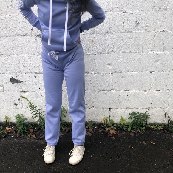 Periwinkle-Blue Hoodie + Sweatpants Set - Picture 3 of 7